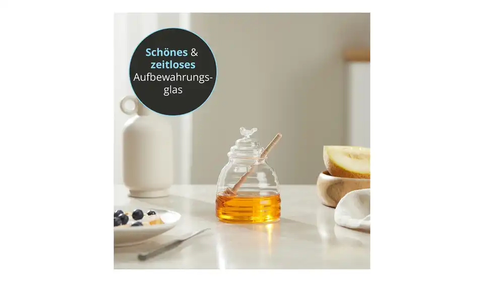 for friends Aufbewahrungsglas Honig, Bild mit Text