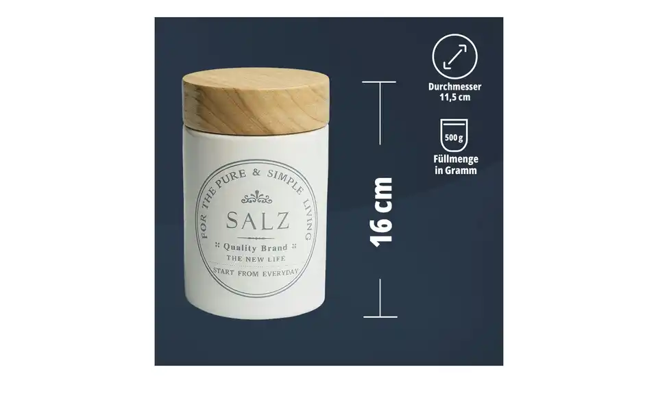 KHG Aufbewahrungsdose Salz, Bild mit Text