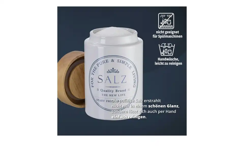 KHG Aufbewahrungsdose Salz, Bild mit Text