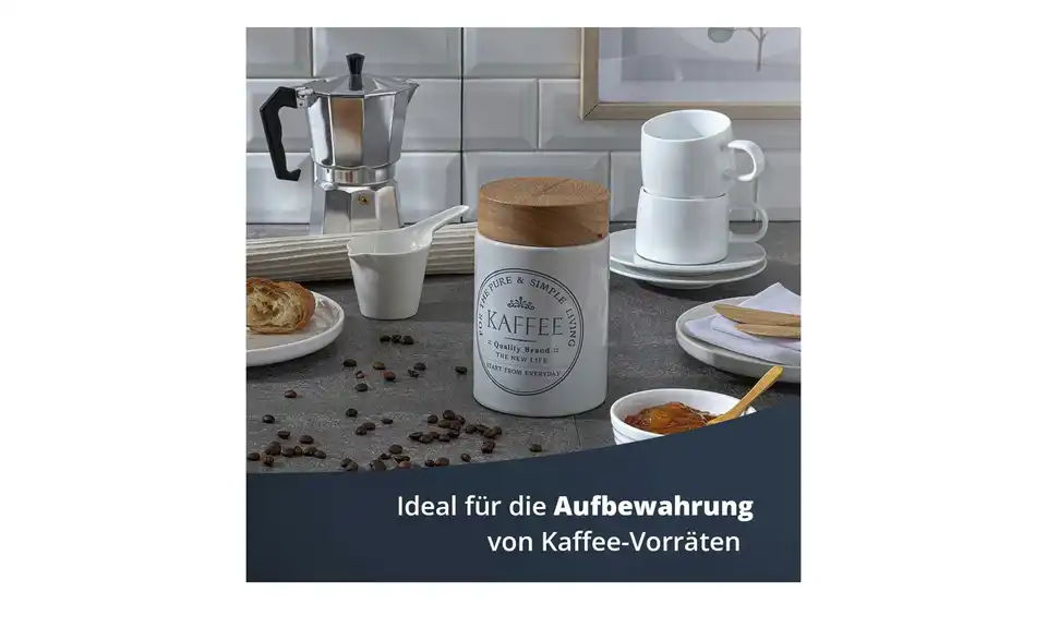 KHG Aufbewahrungsdose Kaffee, Bild mit Text
