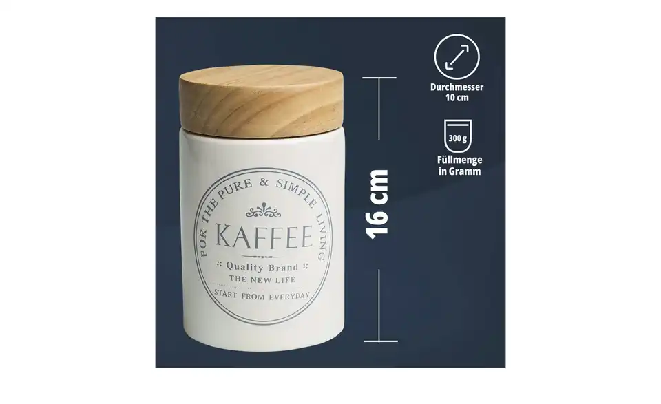 KHG Aufbewahrungsdose Kaffee, Bild mit Text