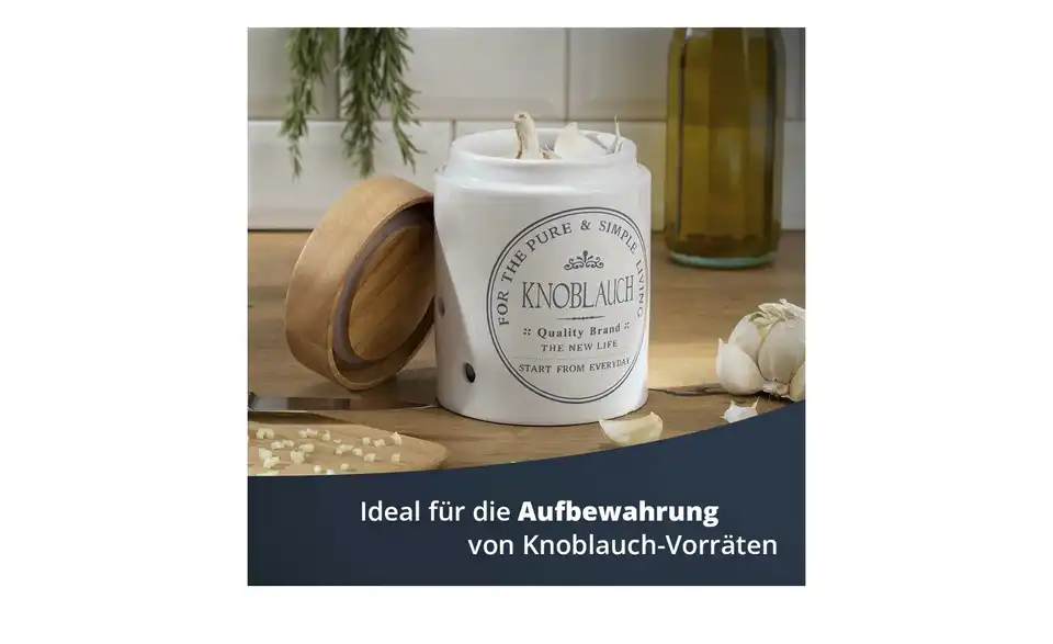 KHG Aufbewahrungsdose Knoblauch, Bild mit Text