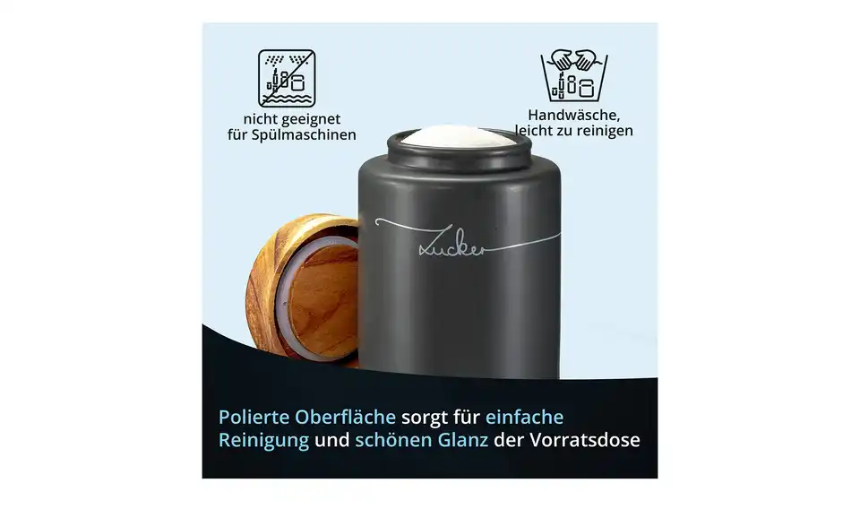 KHG Aufbewahrungsdose Zucker, Bild mit Text