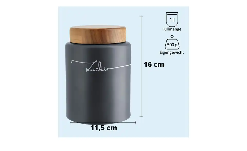 KHG Aufbewahrungsdose Zucker, Bild mit Text