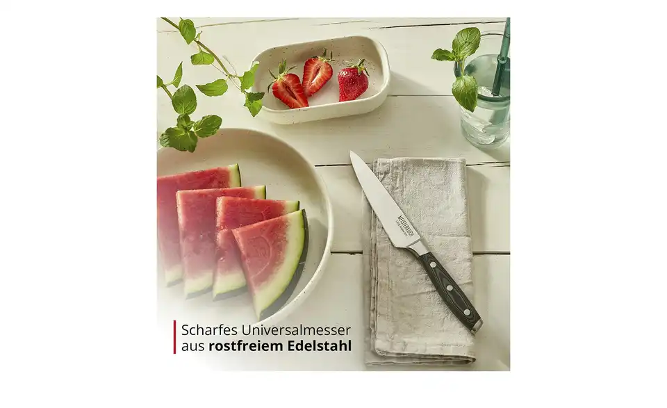 Meisterkoch Universalmesser 12,5 cm PRIMUS, Bild mit Text