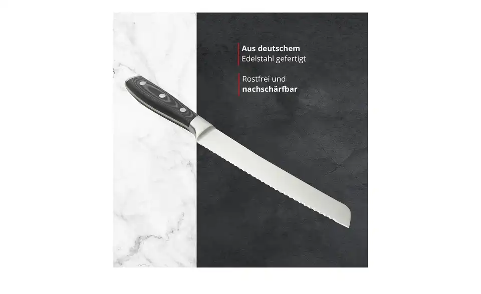 Meisterkoch Brotmesser 20 cm PRIMUS, Bild mit Text