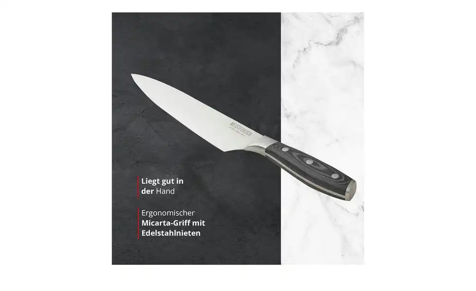 Meisterkoch Kochmesser 20 cm PRIMUS, Bild mit Text
