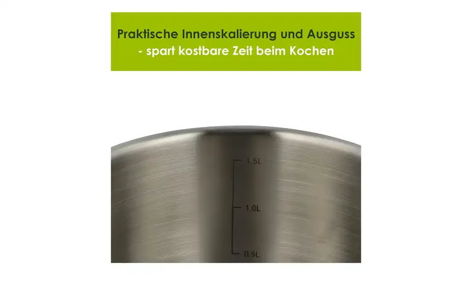 levelone Kochtopf 16 cm, Bild mit Text