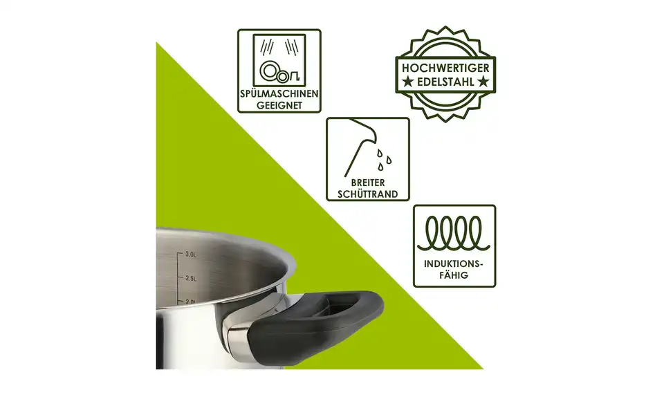 levelone Kochtopf 20 cm, Bild mit Text