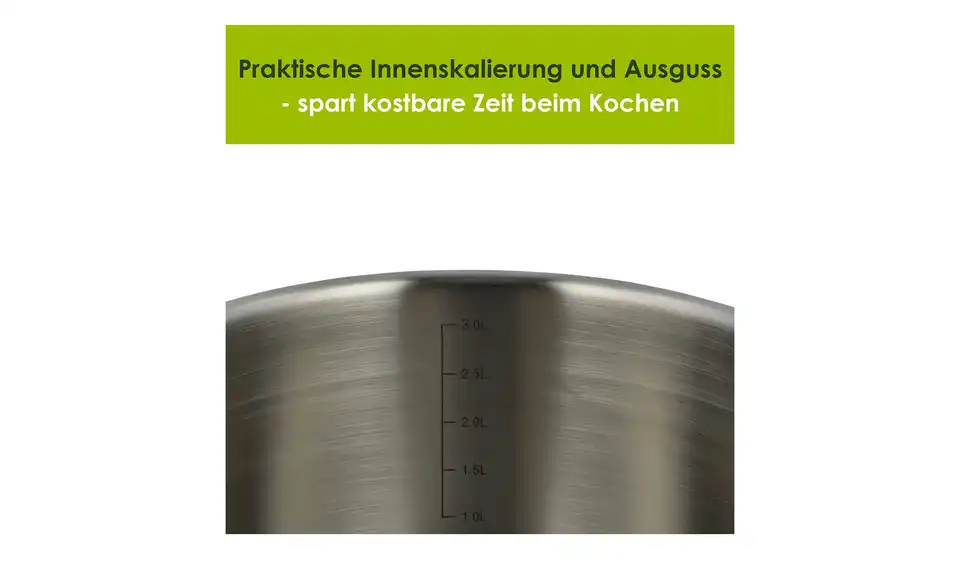 levelone Kochtopf 20 cm, Bild mit Text