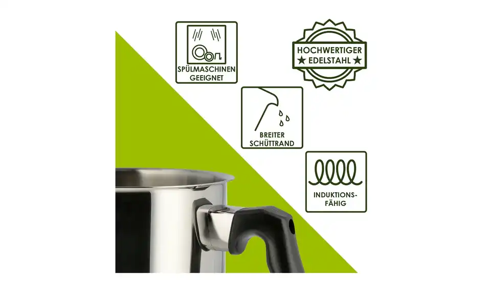 levelone Milchtopf 14 cm, Bild mit Text