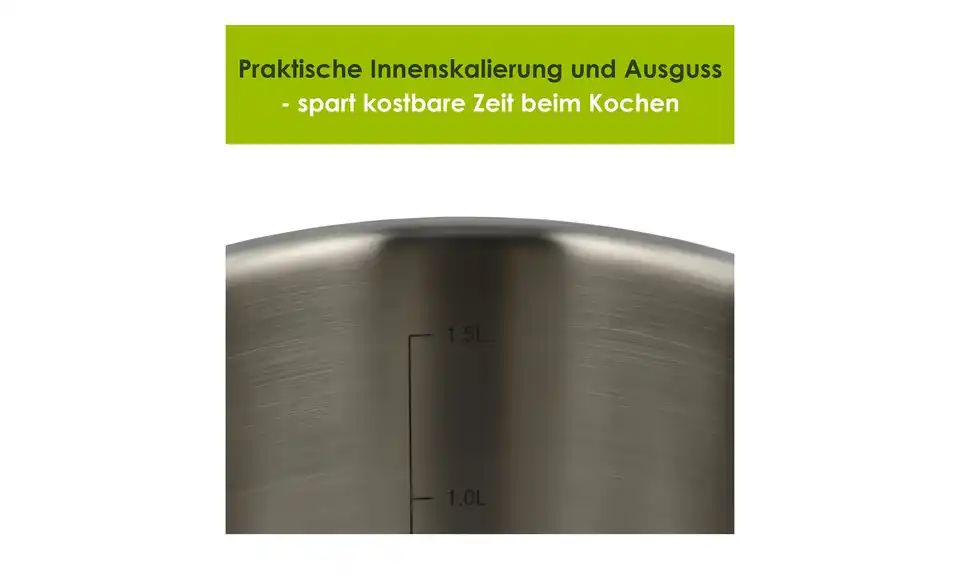 levelone Milchtopf 14 cm, Bild mit Text