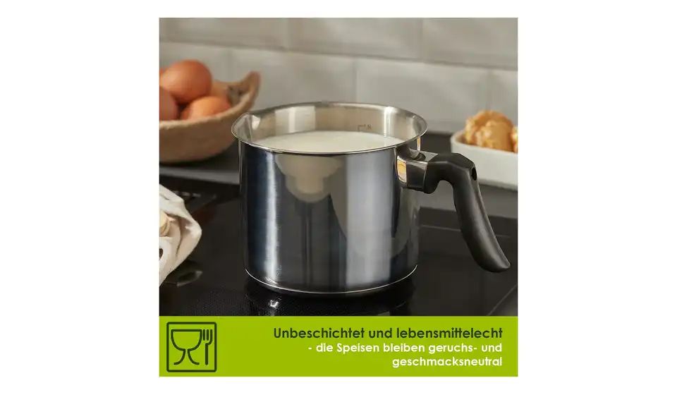 levelone Milchtopf 14 cm, Bild mit Text