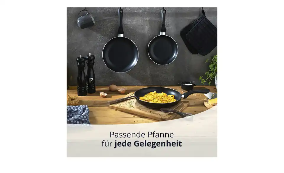 KHG Pfannenset 3-teilig, Bild mit Text