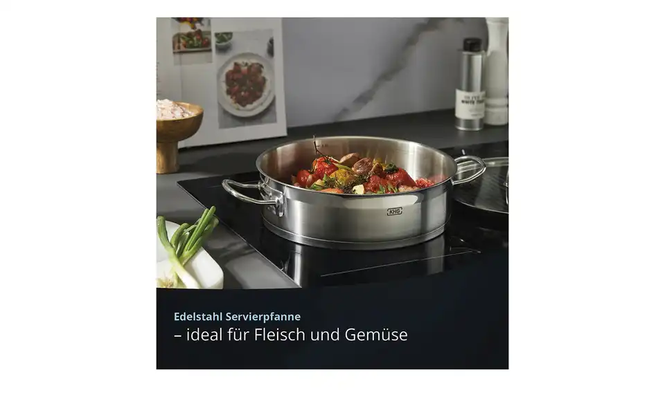 KHG Servierpfanne Luna, Bild mit Text