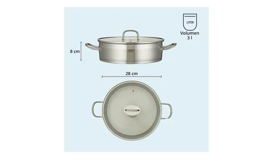 KHG Servierpfanne Luna, Bild mit Text