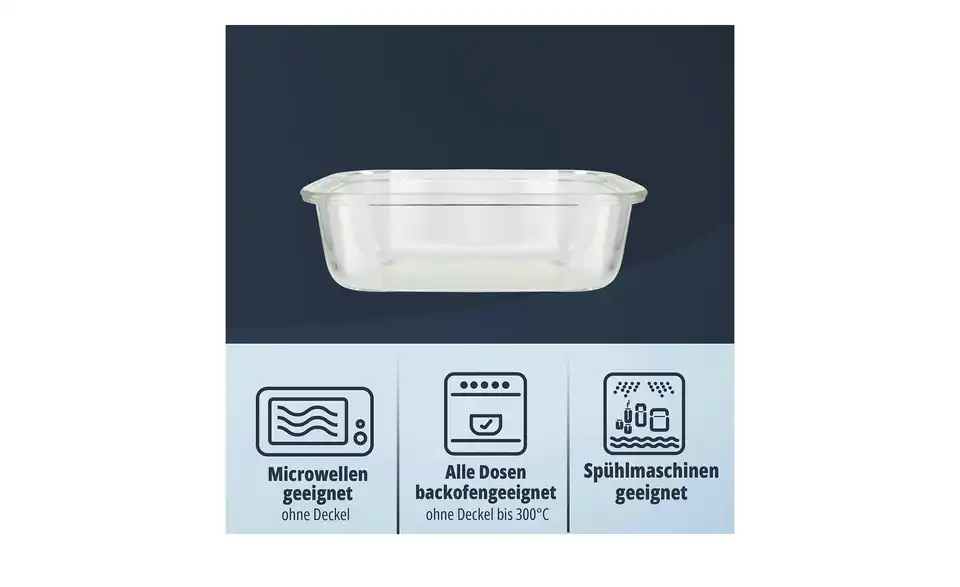 KHG Aufbewahrungsdose 370 ml rechteckig, Bild mit Text