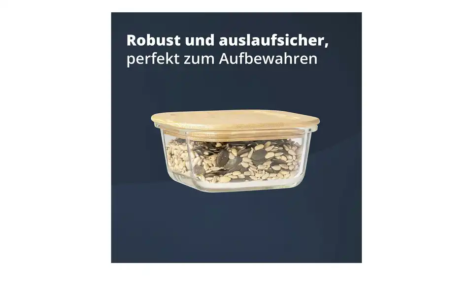 KHG Aufbewahrungsdose 520 ml quadratisch, Bild mit Text