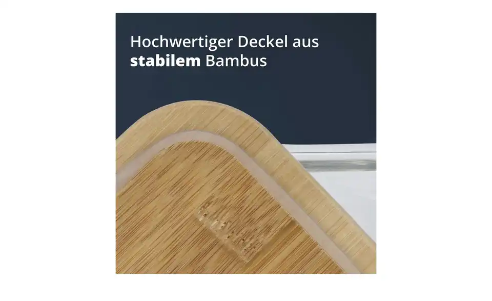 KHG Aufbewahrungsdose 520 ml quadratisch, Bild mit Text