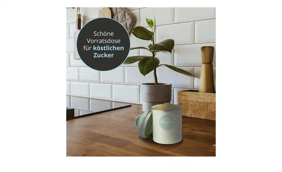 for friends Metalldose Zucker, Bild mit Text