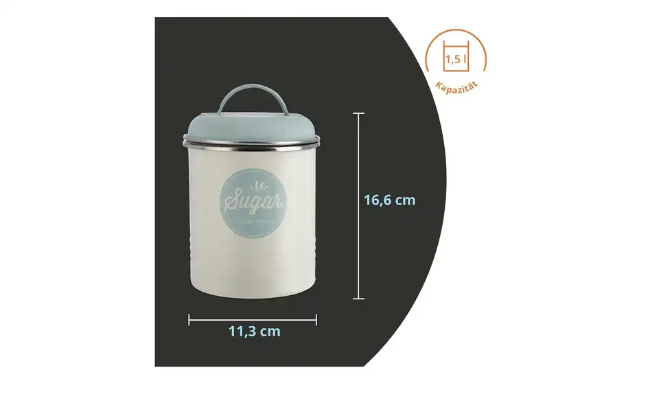 for friends Metalldose Zucker, Bild mit Text