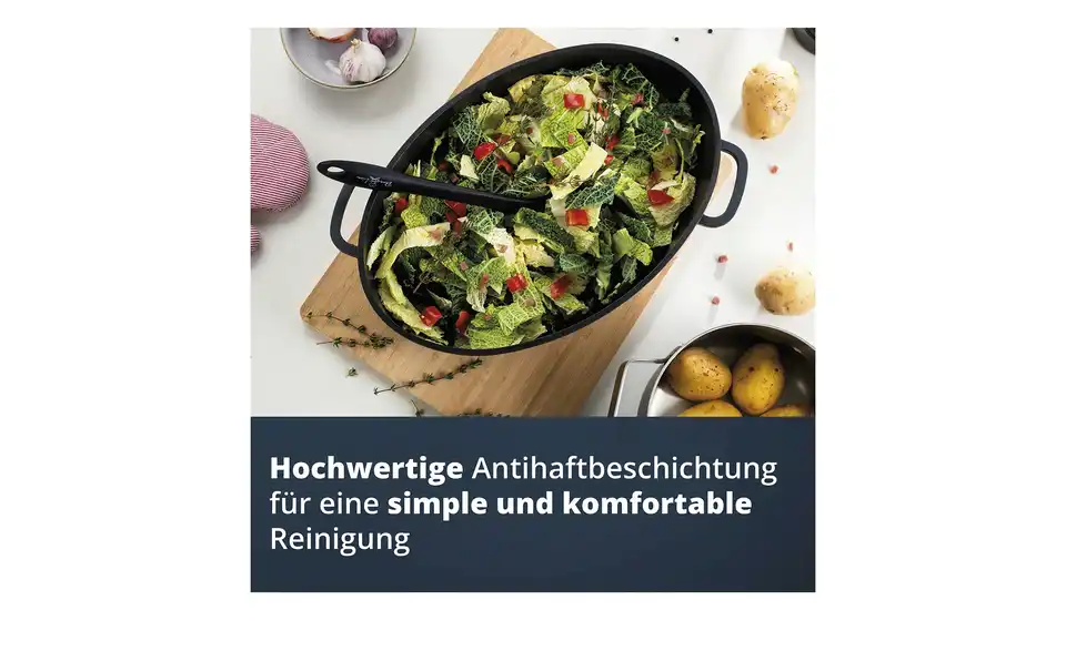 KHG Aromabräter aus Aluguss, Bild mit Text