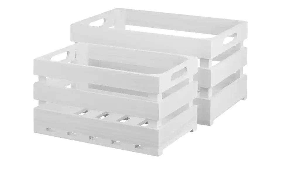 Aufbewahrungsboxen, 2er-Set | Weiß | Sconto - Der Möbelmarkt