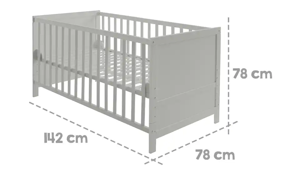 Roba Komplettbetset Sternenzauber weiß, Bemaßung