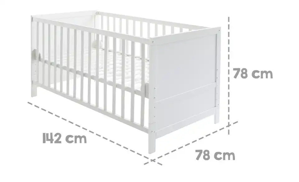 Roba Komplettset Sternenzauber grau, Bemaßung