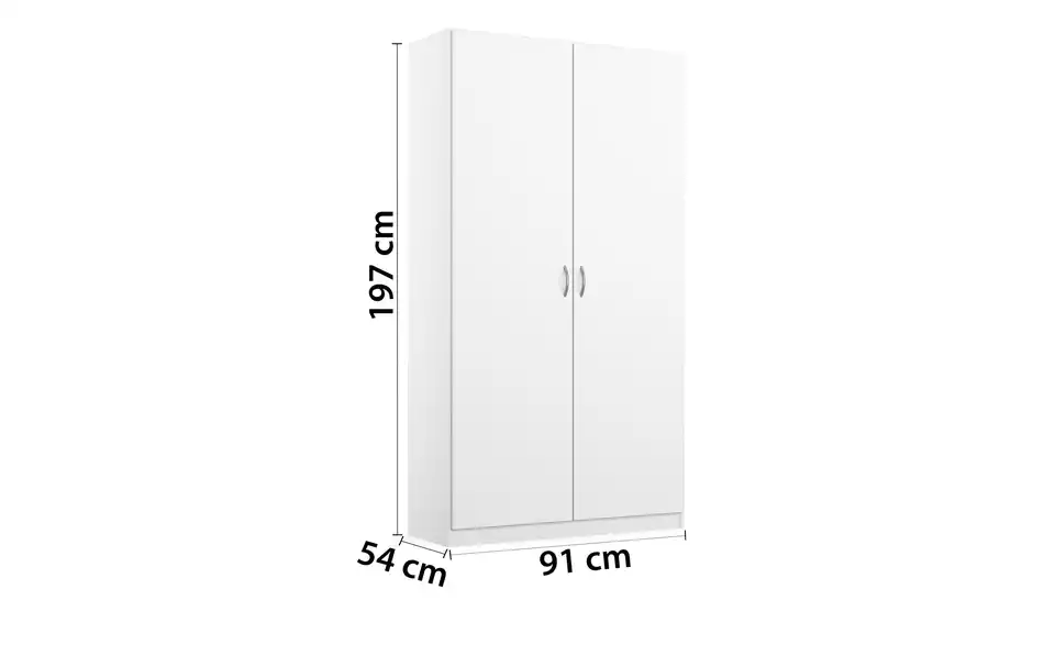 Kleiderschrank Case, Bemaßung