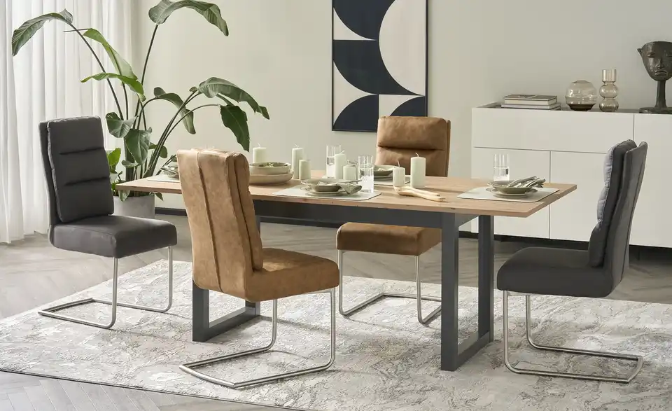 Ausziehbarer Esstisch Austin in verschiedenen Größen, Funktionsansicht