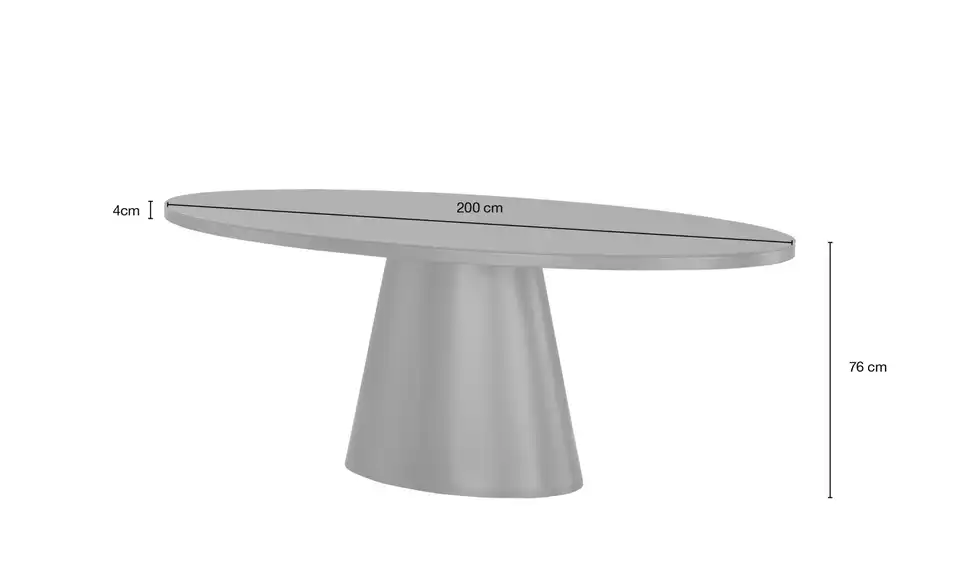 Esstisch Reflection, Bemaßung