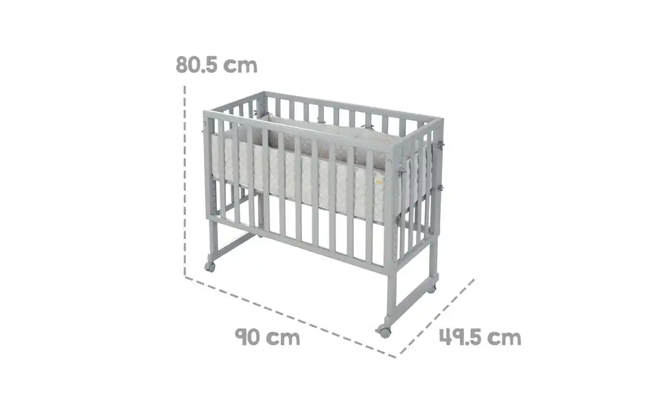 Roba Stuben- & Beistellbett Style, Bemaßung