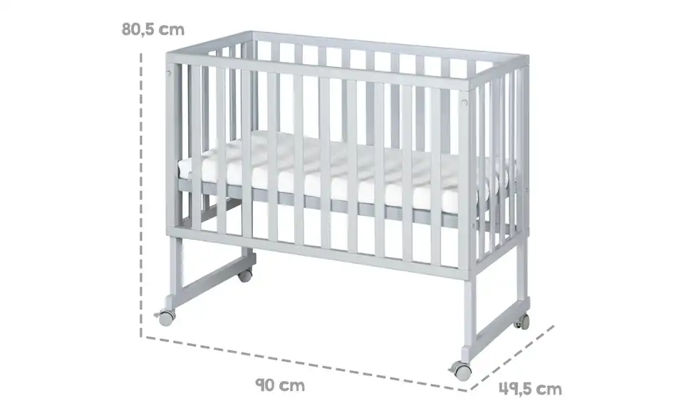 Roba Stuben- & Beistellbett Style, Bemaßung