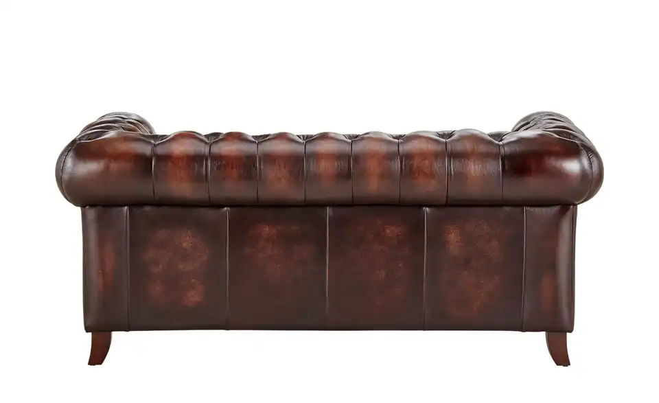 uno Ledersofa Chesterfield, Frontansicht
