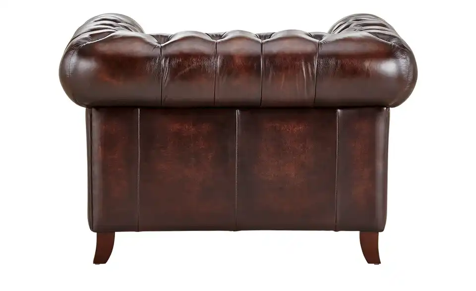 uno Ledersessel Chesterfield, Rückansicht