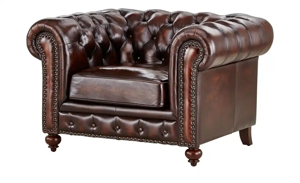 uno Ledersessel Chesterfield, Perspektive