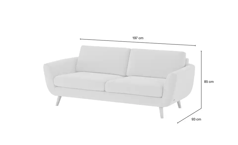 Sofa Smilla, Bemaßung