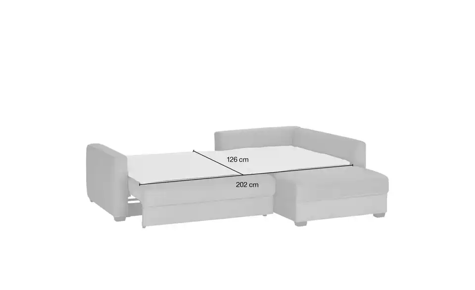 Polsterecke Lisa de Luxe, Bemaßung