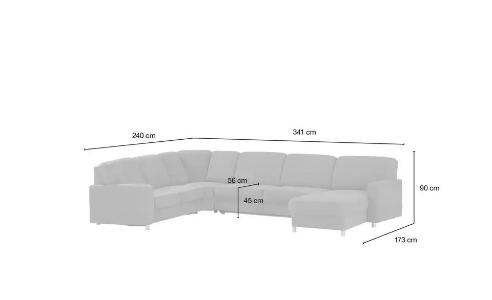 Wohnlandschaft Valencia, Bemaßung