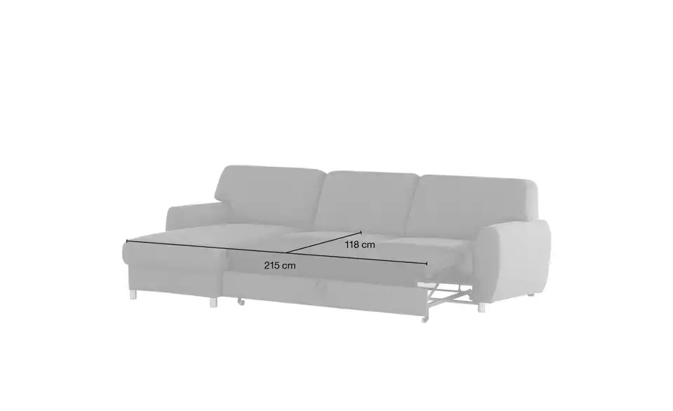Ecksofa Valencia, Bemaßung