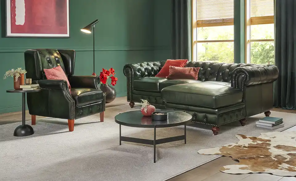 uno Relaxsessel Chesterfield, in Wohnsituation