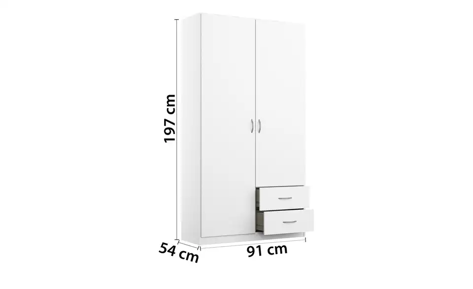 Kleiderschrank Case, Bemaßung