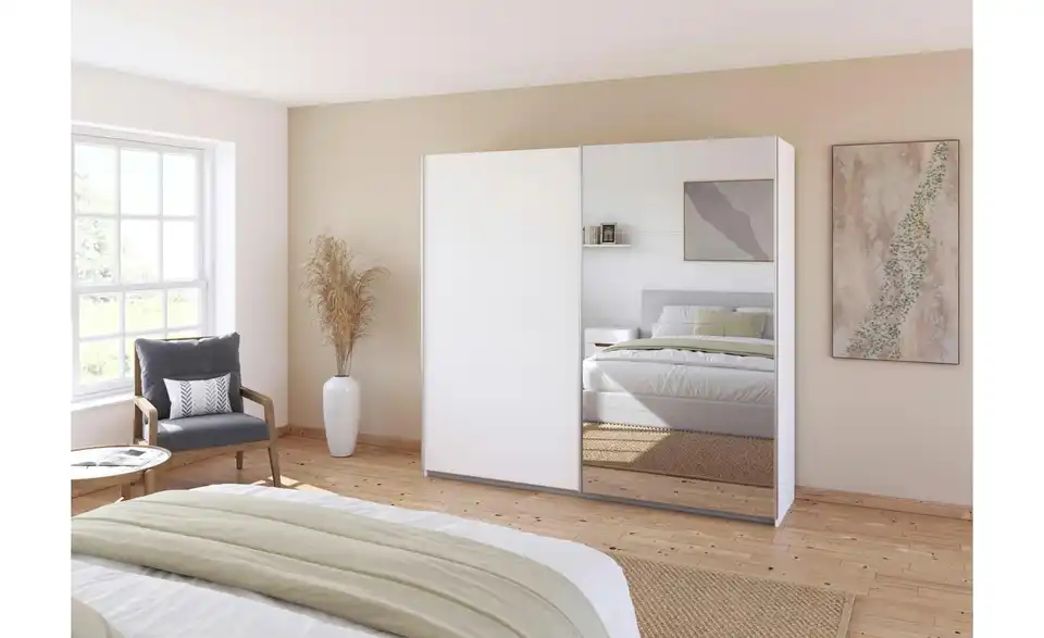 Schwebetürenschrank Quadra, in Wohnsituation