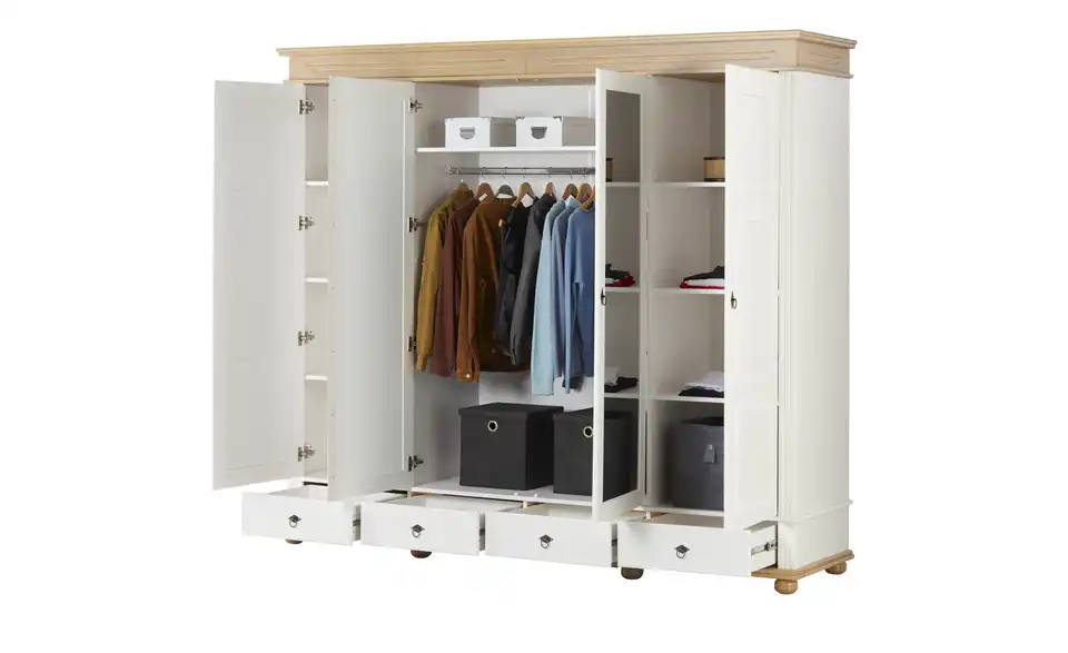 Drehtürenschrank Massetto, geöffnet