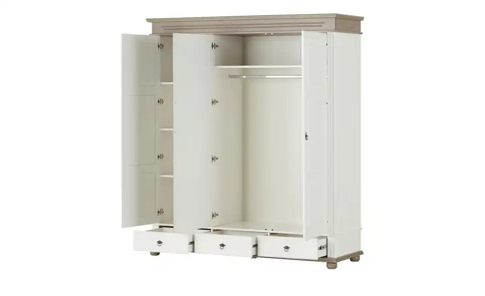Drehtürenschrank Massetto, geöffnet