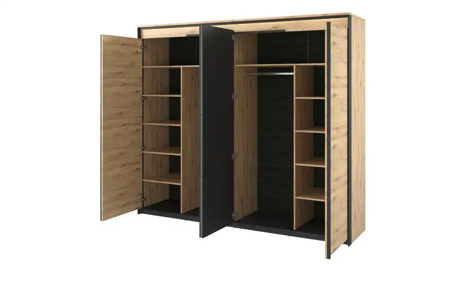 Drehtürenschrank Quant, geöffnet