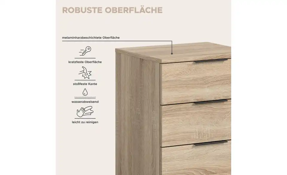 Nachtkommoden 2er-Set, Bild mit Text