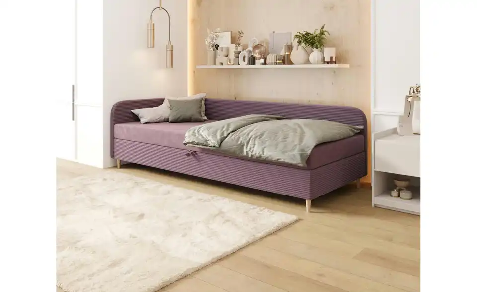 Polsterbett Ilford mit Stauraum, in Wohnsituation