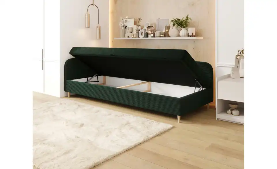 Polsterbett Ilford mit Stauraum, in Wohnsituation